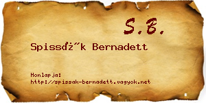 Spissák Bernadett névjegykártya